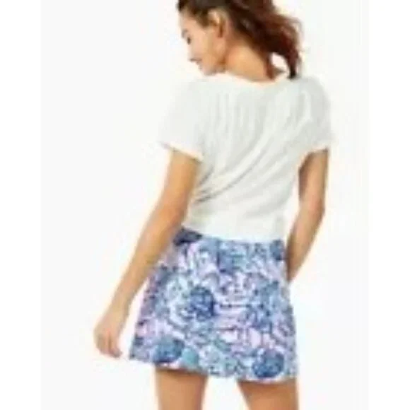 Lilly Pulitzer Women's Madison Blue & Pink Floral Skort Size S 079 - Picture 11 of 16